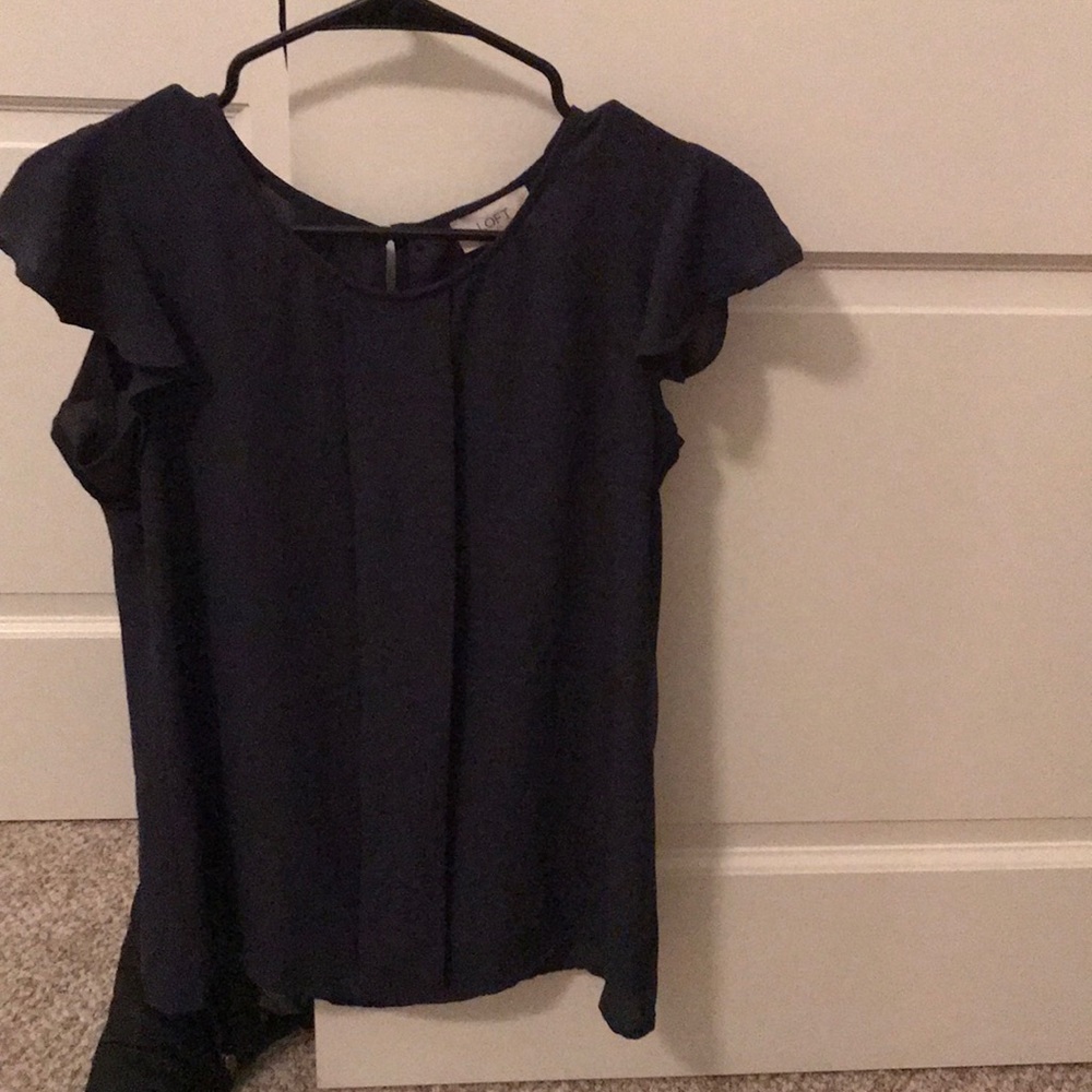 LOFT blue blouse
